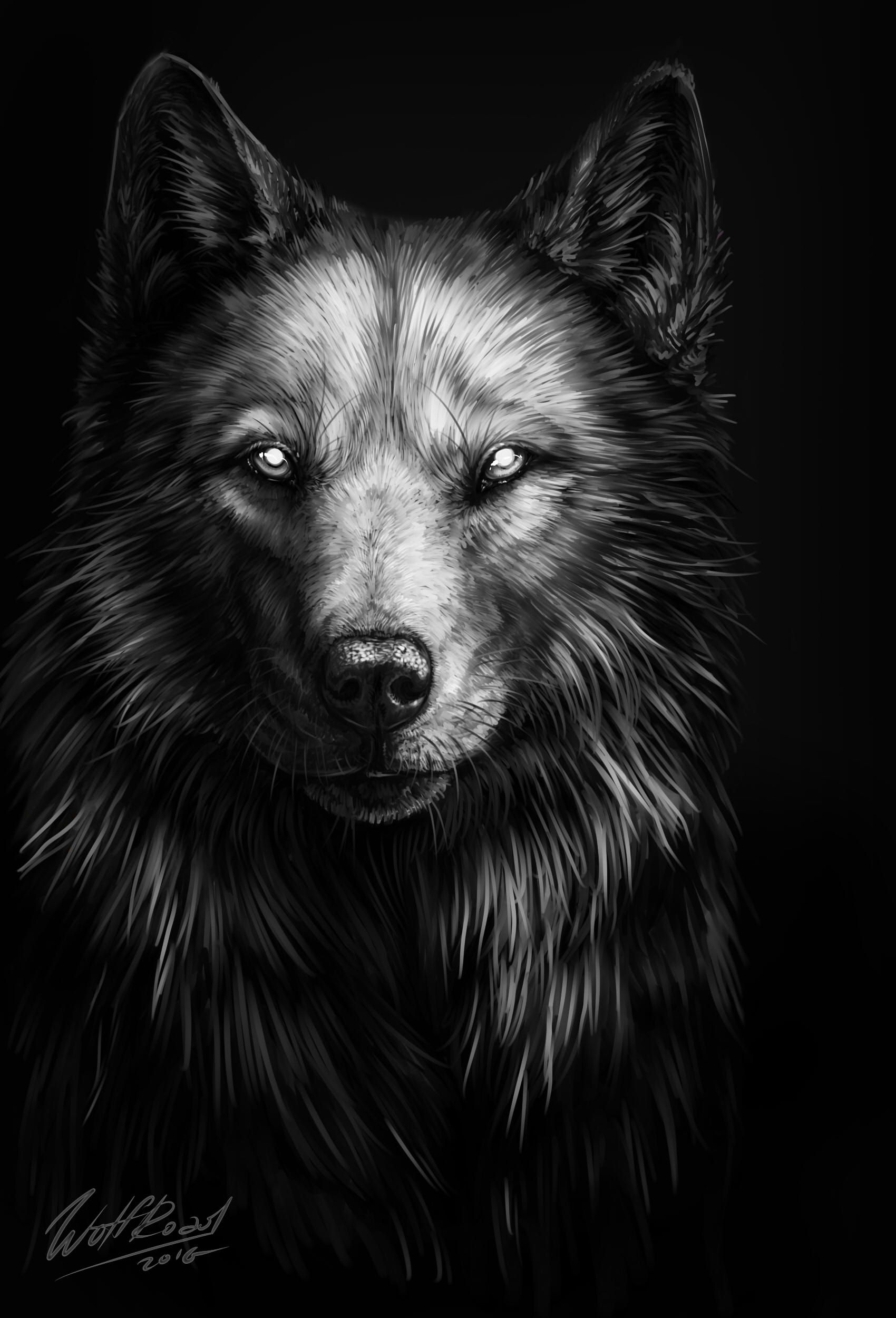 Fantasy Wolf, Fantasy Art, Wolf Artwork, Wolf Painting, Wolf Spirit ...