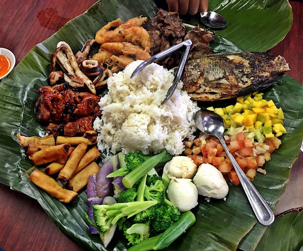 Eat with your hands filipino kamayan dining from the san fernando ...