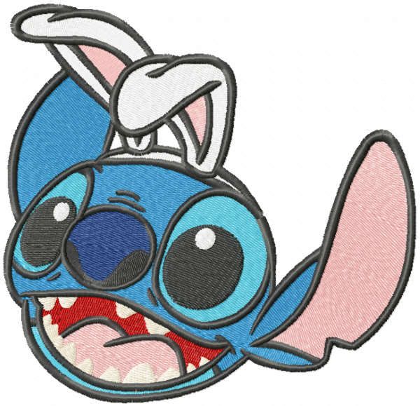 Happy Easter Stitch embroidery design | Embroidery designs, Cartoon ...