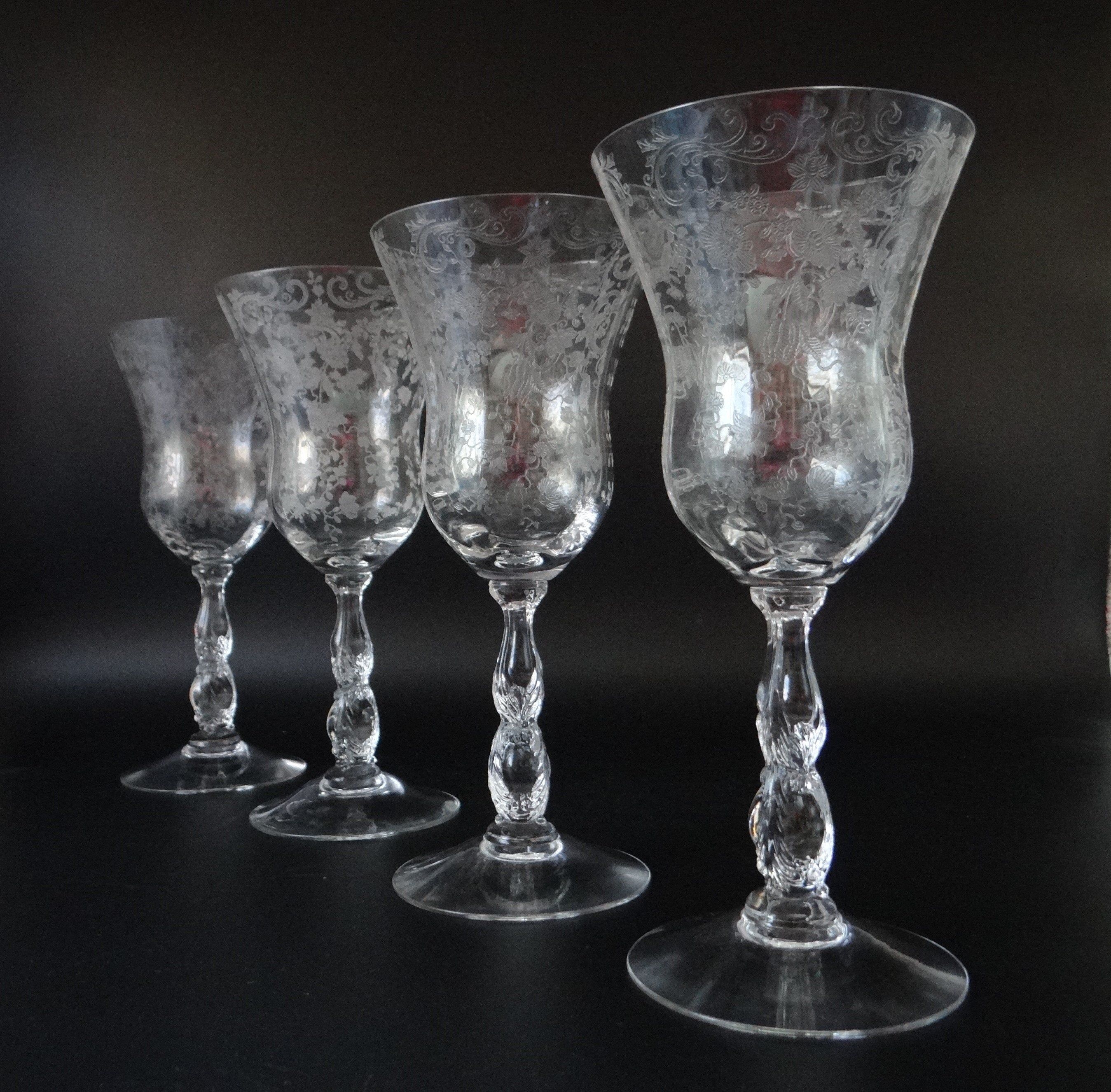 Set of Four Gorgeous Vintage Cambridge Chantilly 8