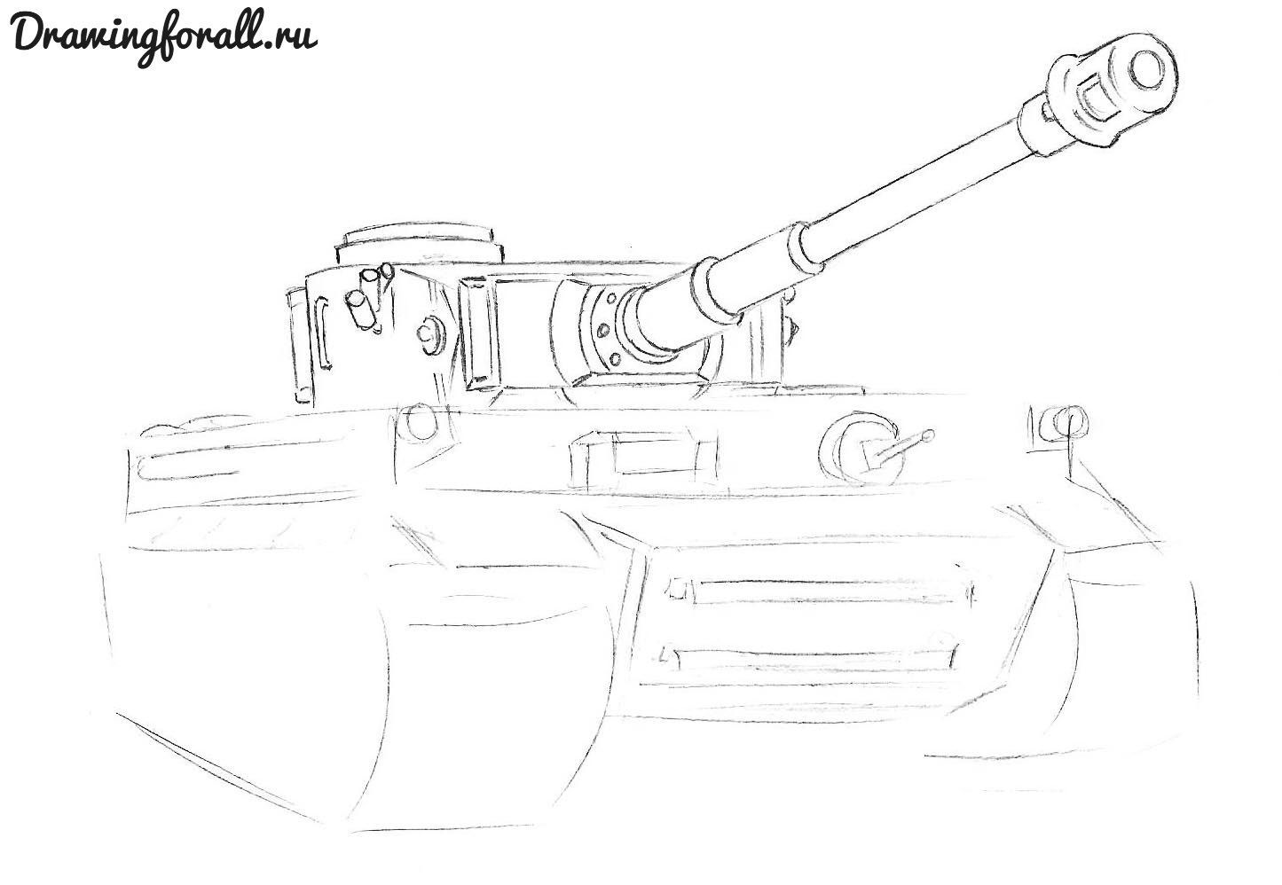 How To Draw A Ww2 Tiger Tank | PeepsBurgh.Com