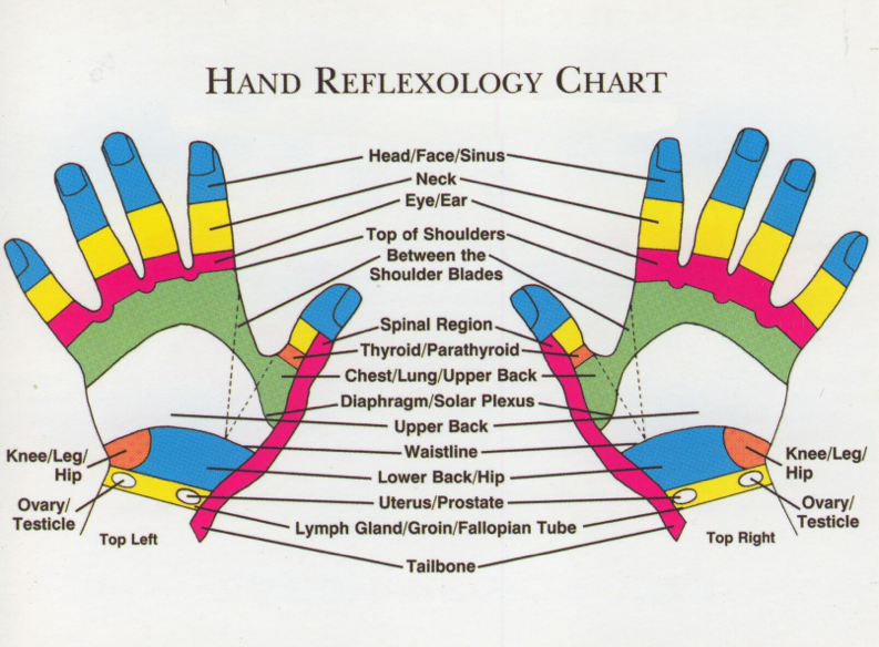 Hand Reflexology Chart Reflexology Hand Chart, Reflexology Pressure ...