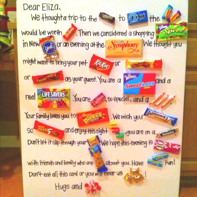 Candy letters, Homemade gifts, Its my birthday