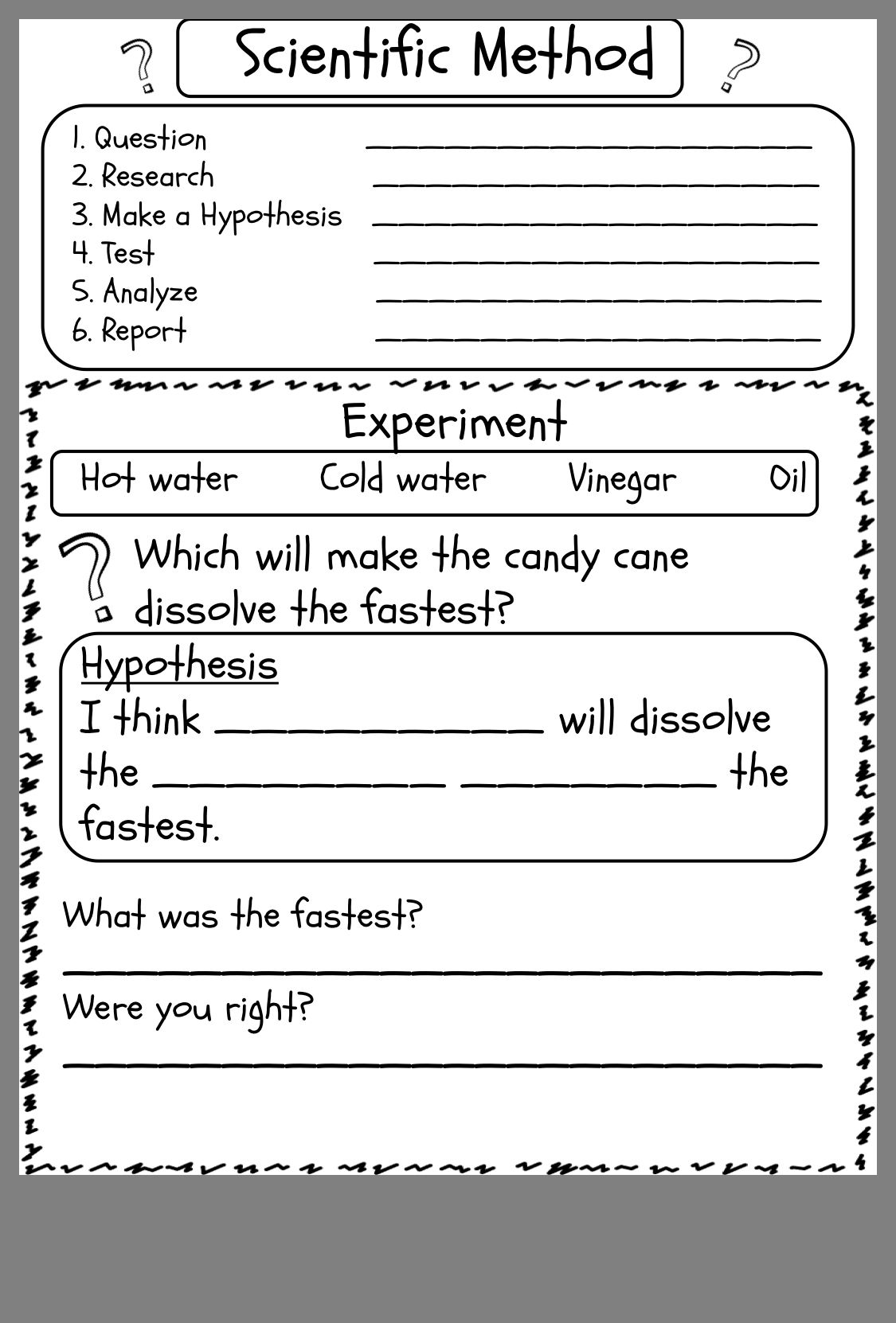 Science Worksheet For Third Graders