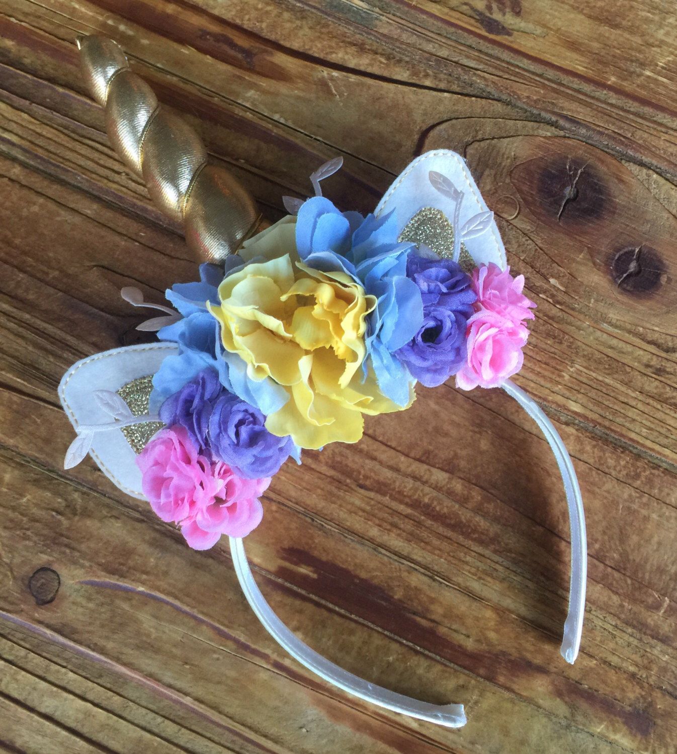 Unicorn Headband - Unicorn Horn - Unicorn Costume - Unicorn Flower ...