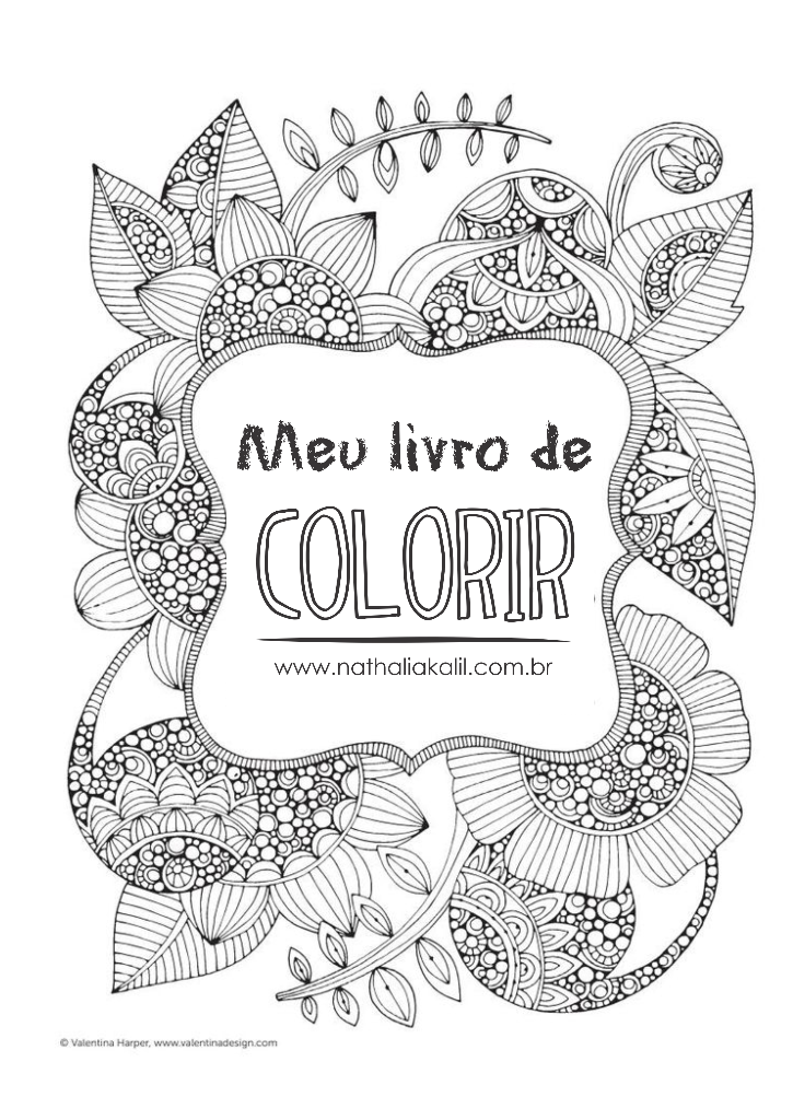 Livro para colorir para adultos grátis em PDF | Free adult coloring ...