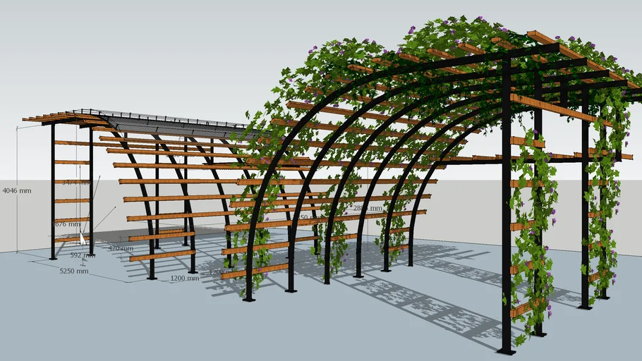 PERGOLA | 3D Warehouse | House outside design, Landscape design, Garden ...