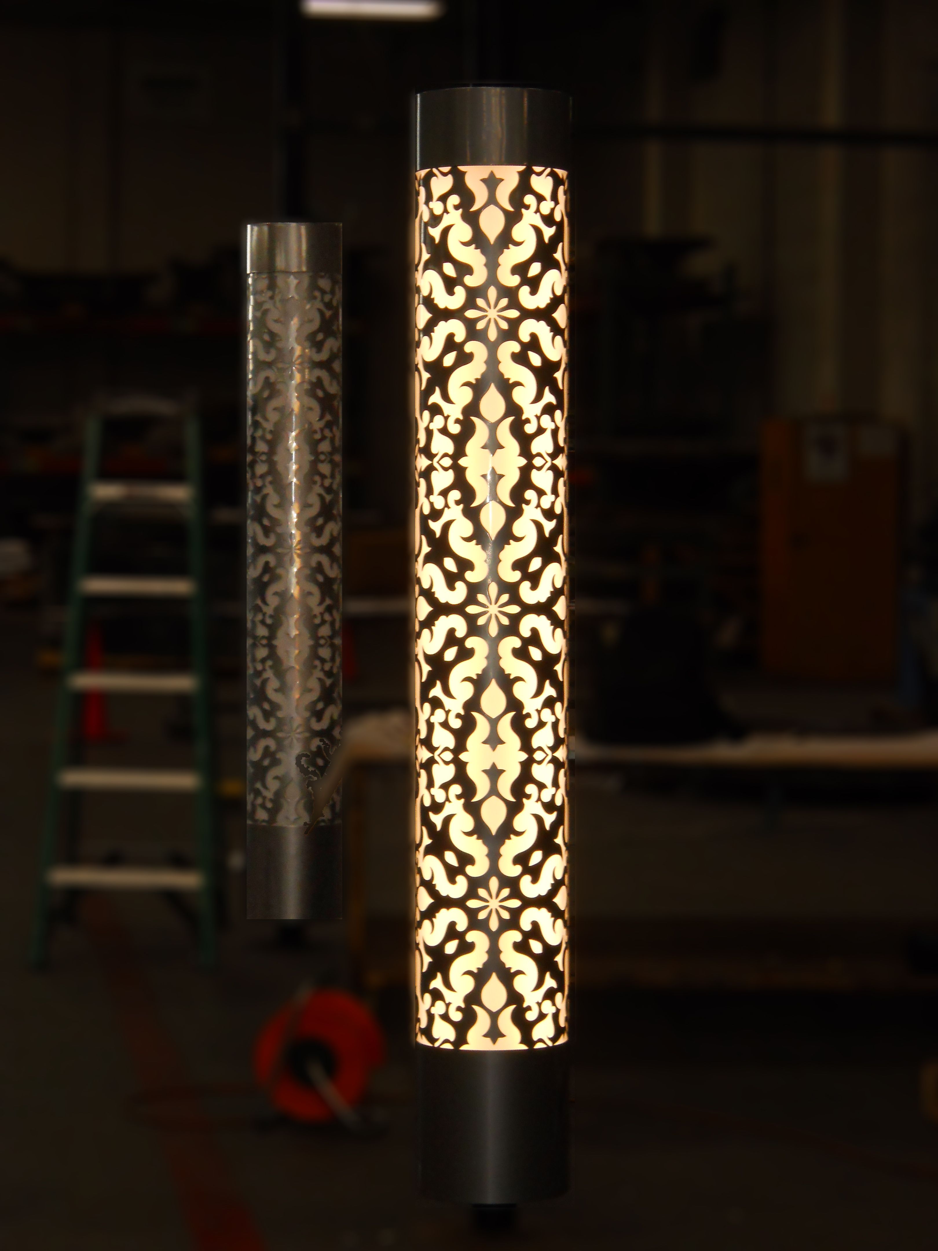 Light Column | Wraps around existing architecture | Custom Lasercut ...