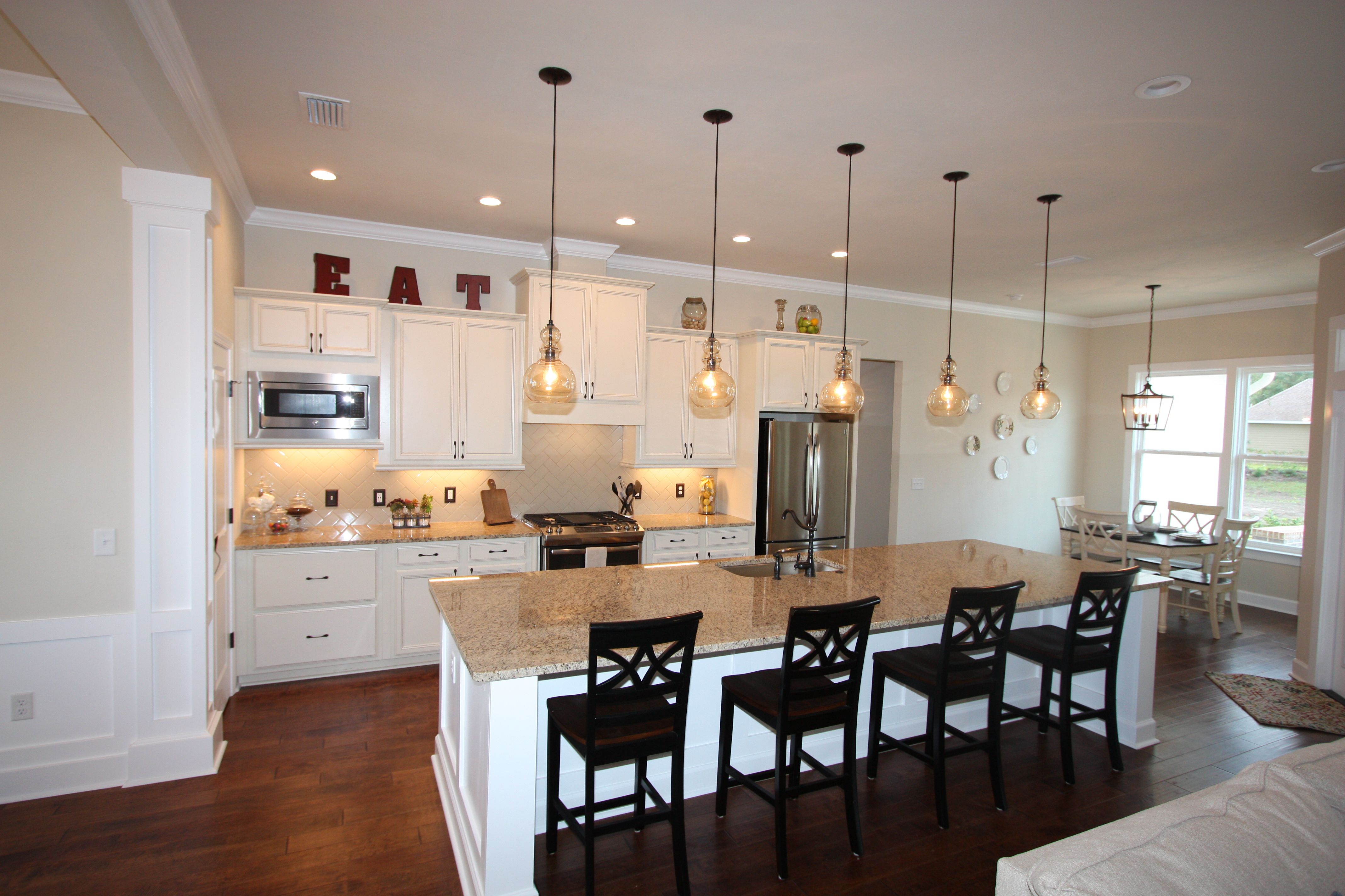 Large open kitchen with island. Large open kitchens, Open kitchen