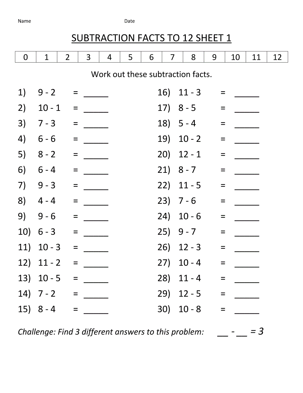 Grade One Math Worksheets | Subtraction worksheets, Math worksheets ...