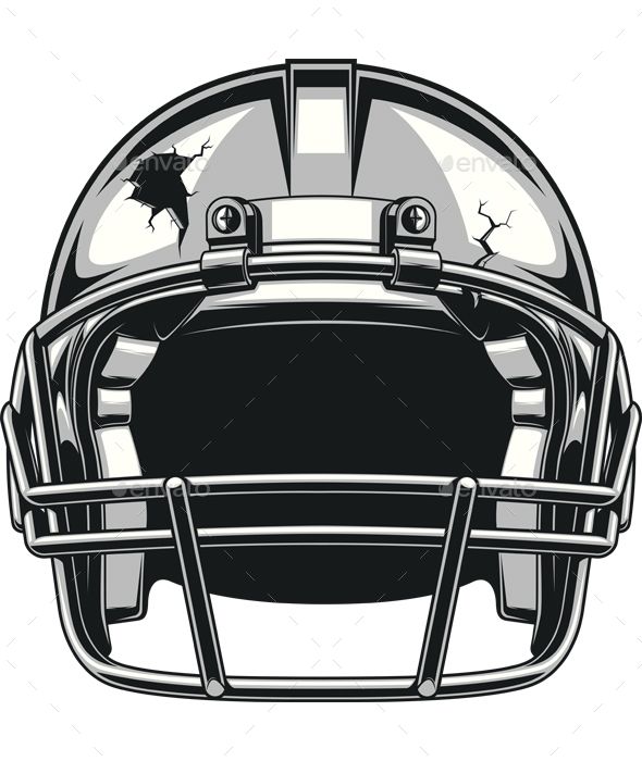 Helmet for playing American football, vector illustration. Vector ...