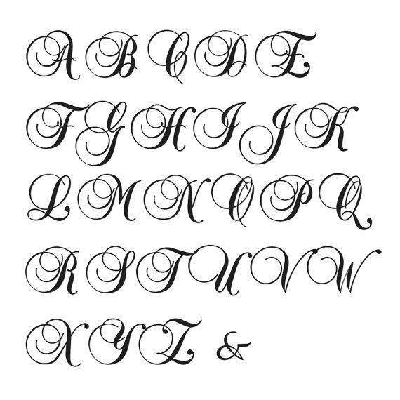 monogram letters to print - Google Search Alphabet Cursif, Lettering ...