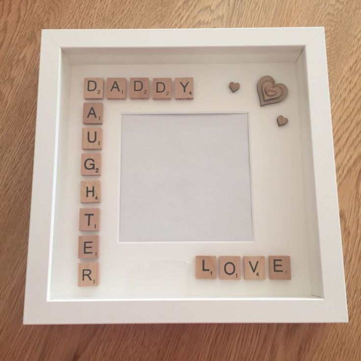 Handmade Daddy/Daughter Fathers Day Gift Scrabble Art Frame Diy Father ...