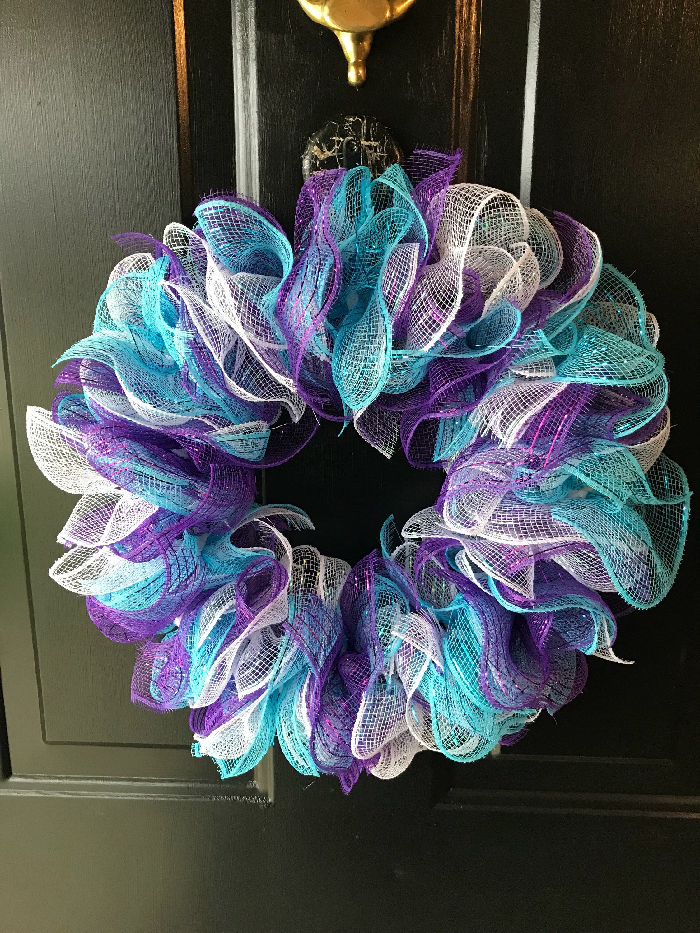 SMALL Made to Order Wreath Ruffle Mesh Wreath Everyday - Etsy | Deco ...