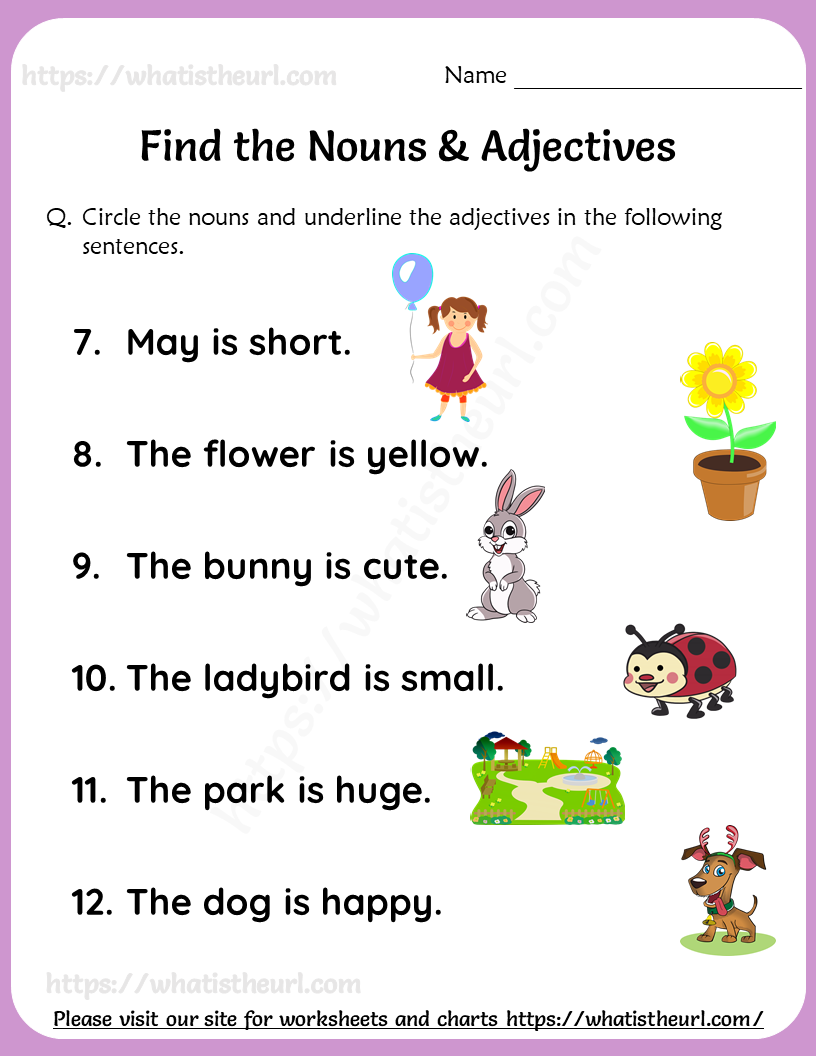 Simple Sentences With Adjectives For Kids