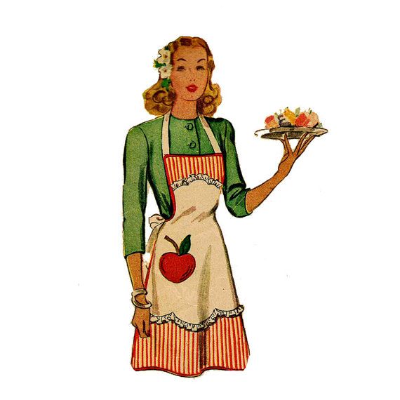 1940s Bib Apron McCall 1097 Vintage Sewing Pattern Apple | Etsy | Bib ...