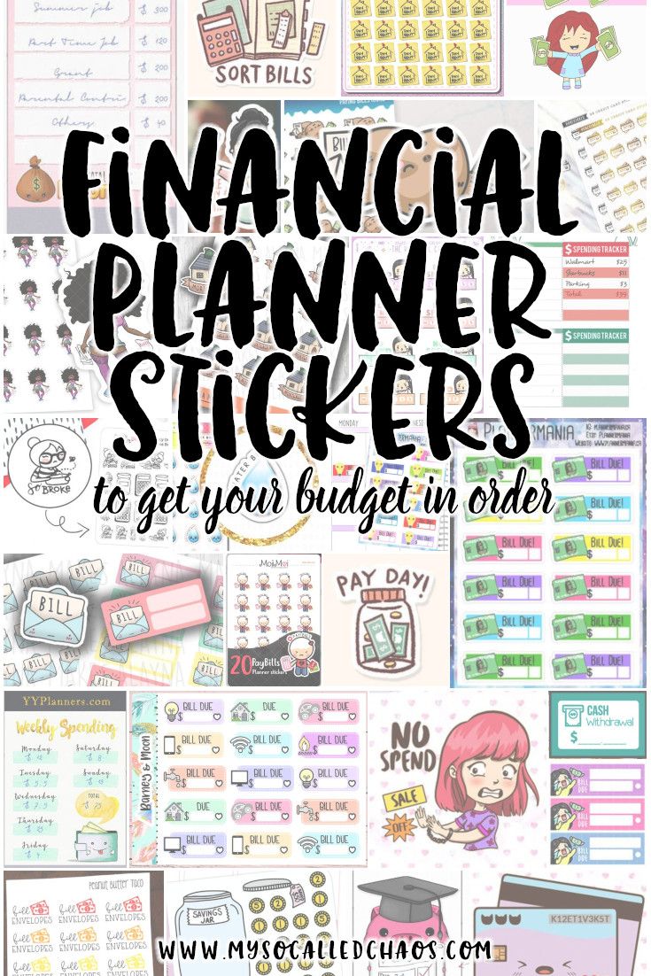 Financial Planner Stickers to Help You Get Your Budget Together