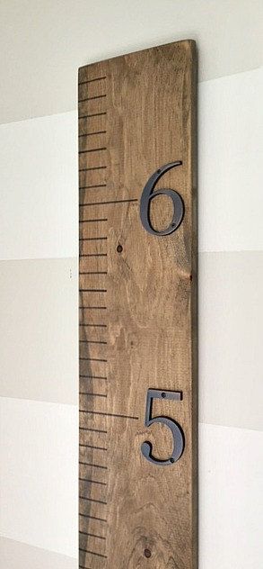 A modern, rustic growth chart ruler is the perfect accessory to any ...