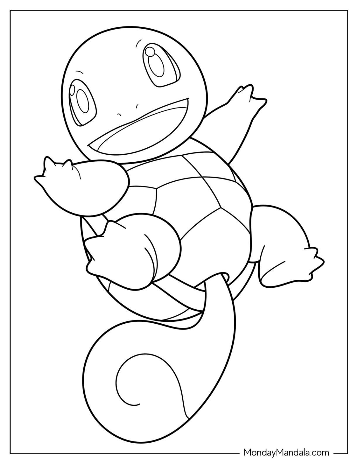 22 Squirtle Coloring Pages (Free PDF Printables) | Coloring pages ...