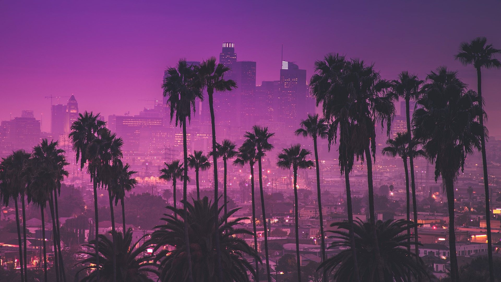 Los Angeles Sunset [1920x1080] Imac Wallpaper, Computer Wallpaper ...