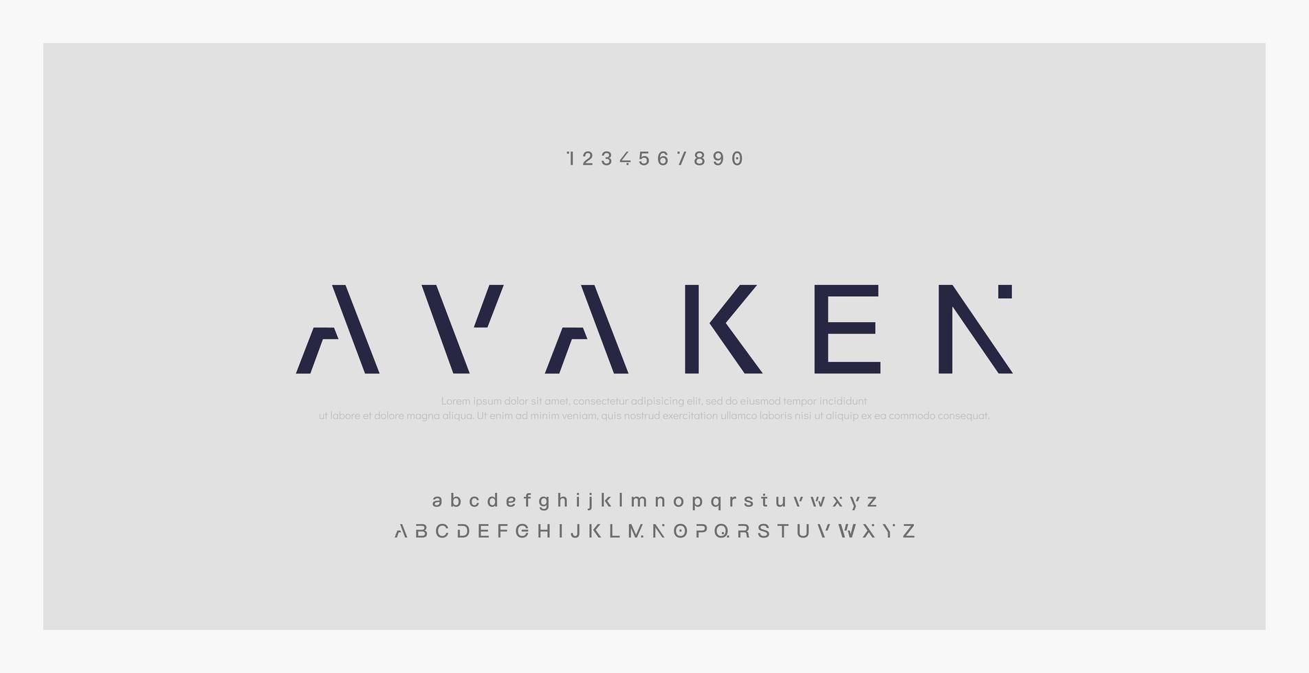 Abstract minimal modern font | Fonts alphabet, Creative fonts ...