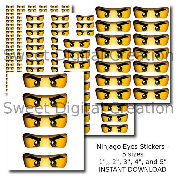 Ninjago Eyes Printable For Birthday