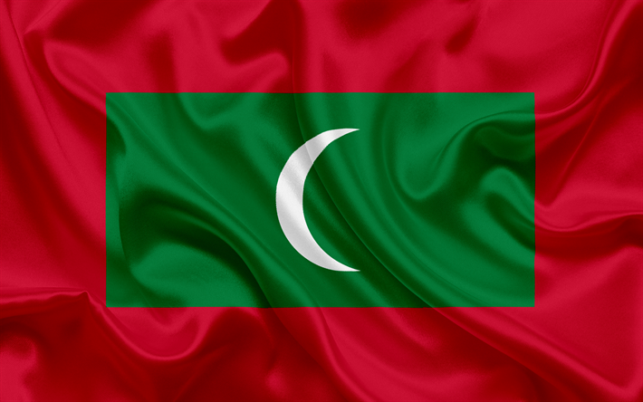 Download wallpapers flag of Maldives, South Asia, Maldives, national ...