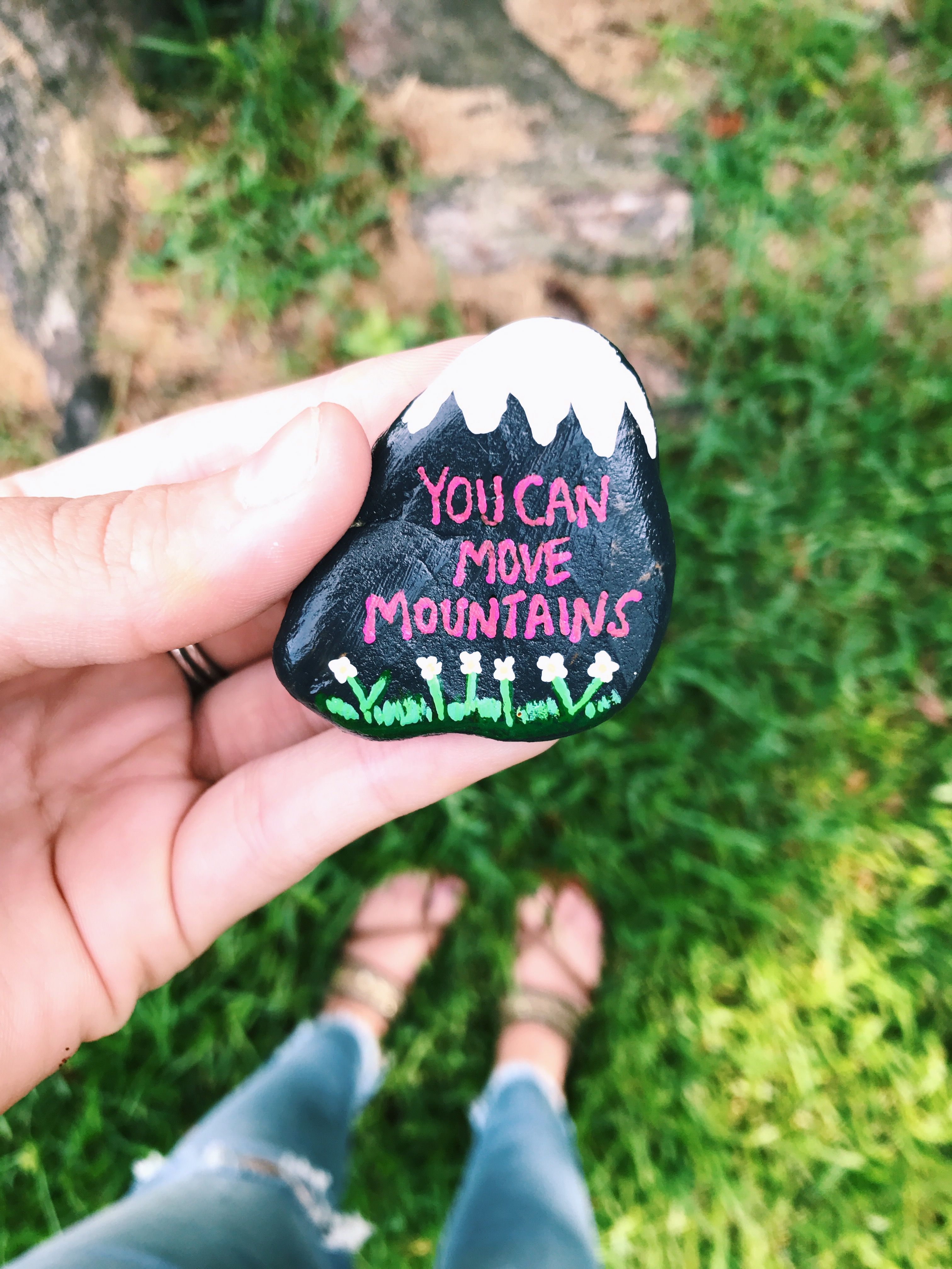 Painted Rock / Rock Painting / Rock Art / Quotes / DIY / Mountain ...