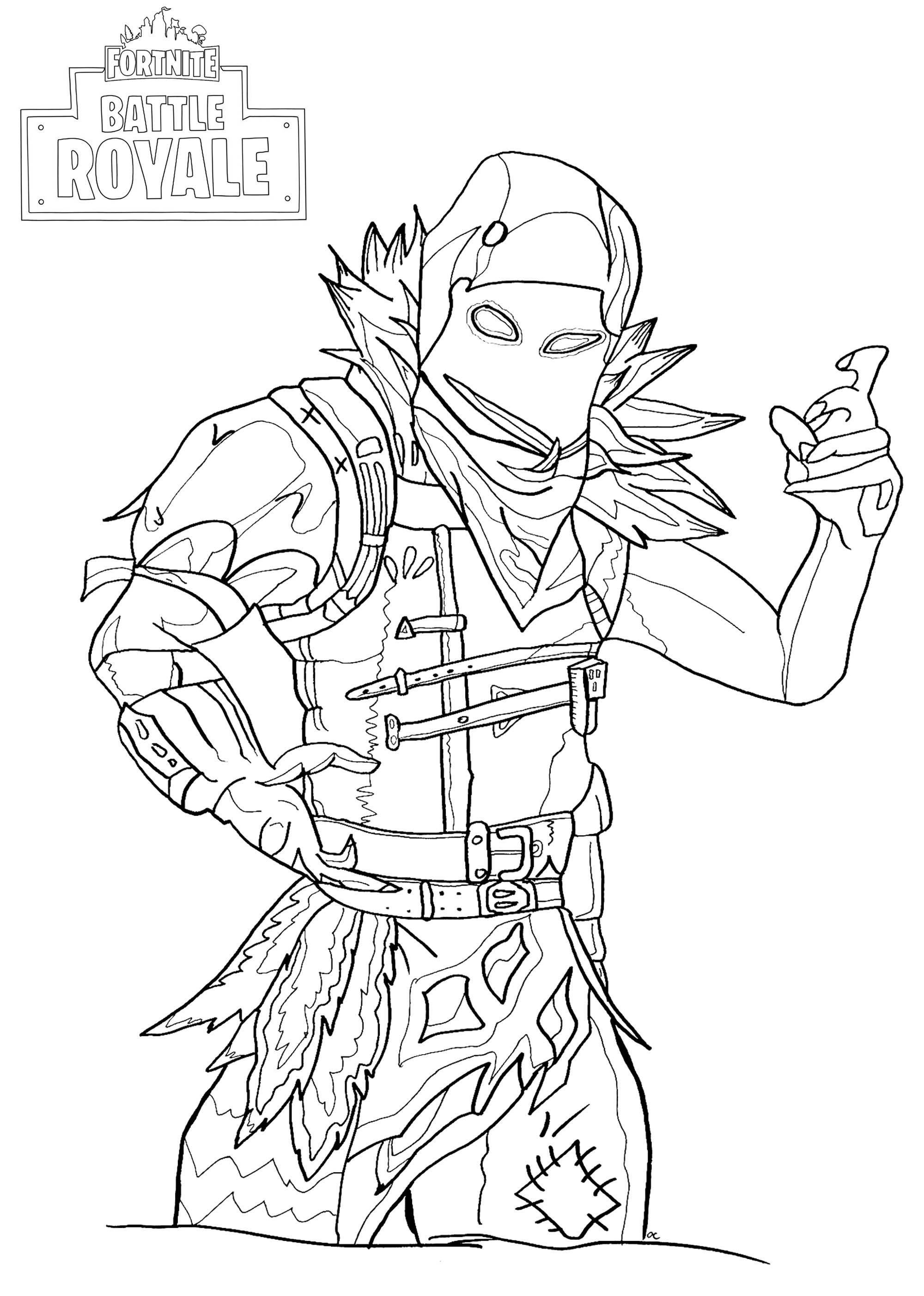 Fortnite Printable Coloring Pages image.