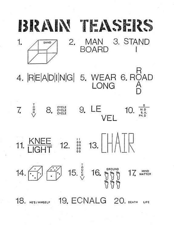 Brain Teasers For Senior Citizens image.