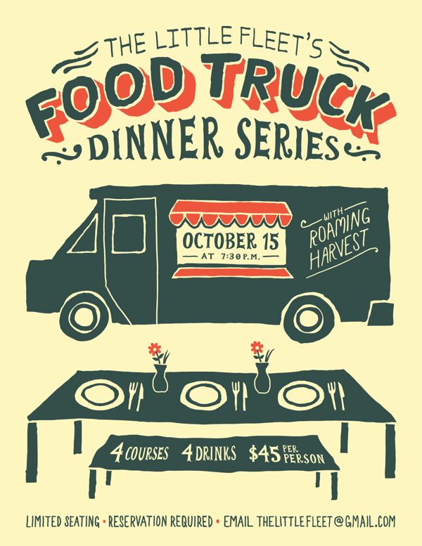 Food Truck Dinner Posters by Jordan Dale Young, via Behance | Food ...