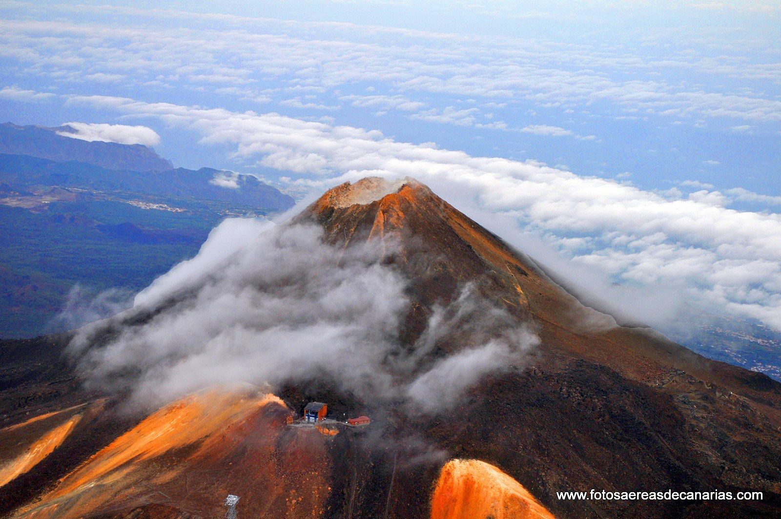 Pico del Teide, a volcano that is Spain's tallest peak on Tenerife at ...