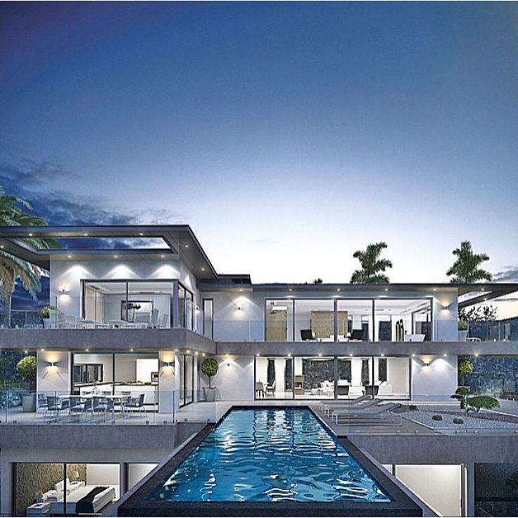 Stunning modern home with an infinity pool. | Beautiful modern homes