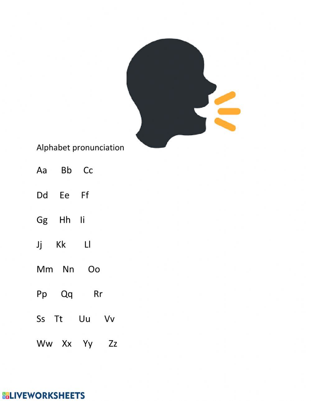 Pronunciation abc interactive and downloadable worksheet. You can do ...