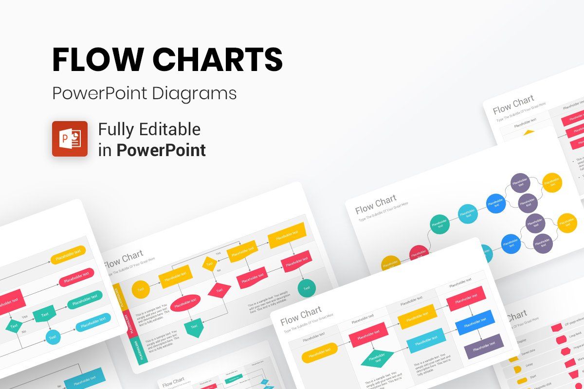 Flow Charts PowerPoint Template in 2021 | Infographic powerpoint ...