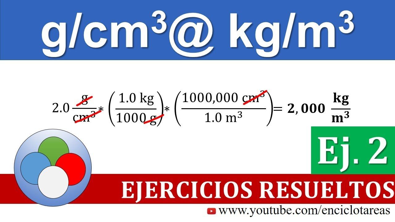 g/cm3 a kg/m3 (Densidad) - Parte 2 - YouTube | Matematicas ii, Trucos