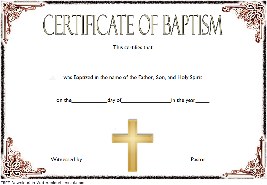 Free Printable Baptism Certificates