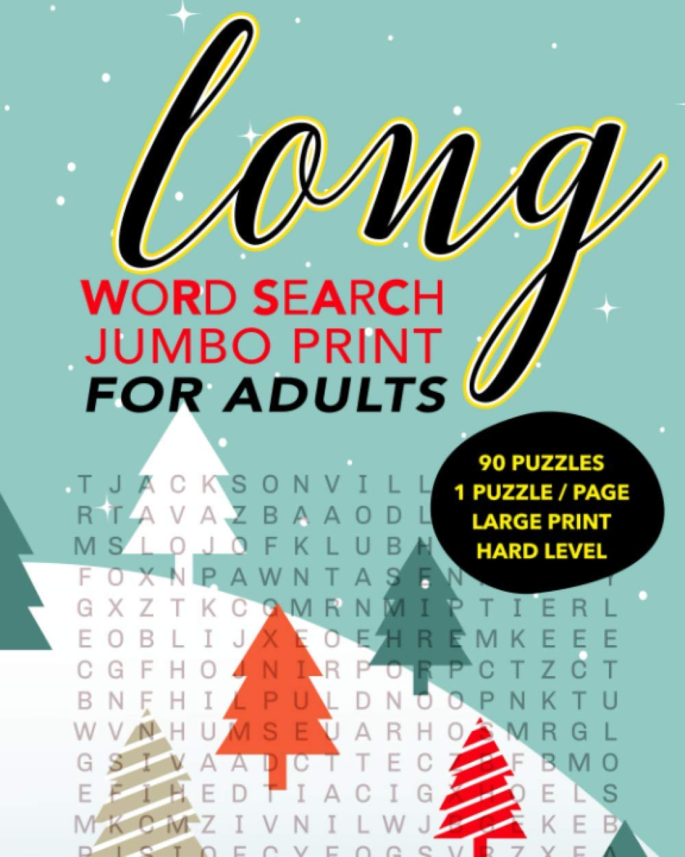 Long Word Search Jumbo Print For Adults: Word Search Book Large Print ...