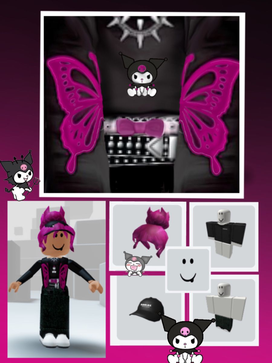 Hello Kitty Emo, Kuromi Outfit, T Shirt Png, Roblox Shirt, Aesthetic T ...