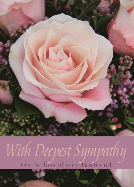 Sympathy Loss of Boyfriend Pink Rose card #Ad , #ad, #Boyfriend, #Loss ...