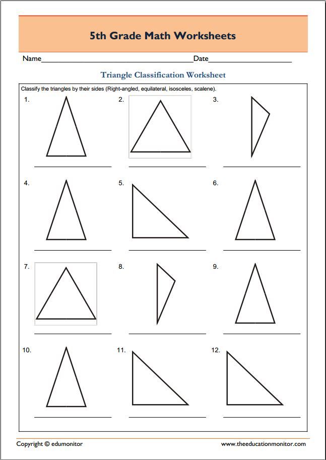 Identifying Shapes Worksheet 5th Grade