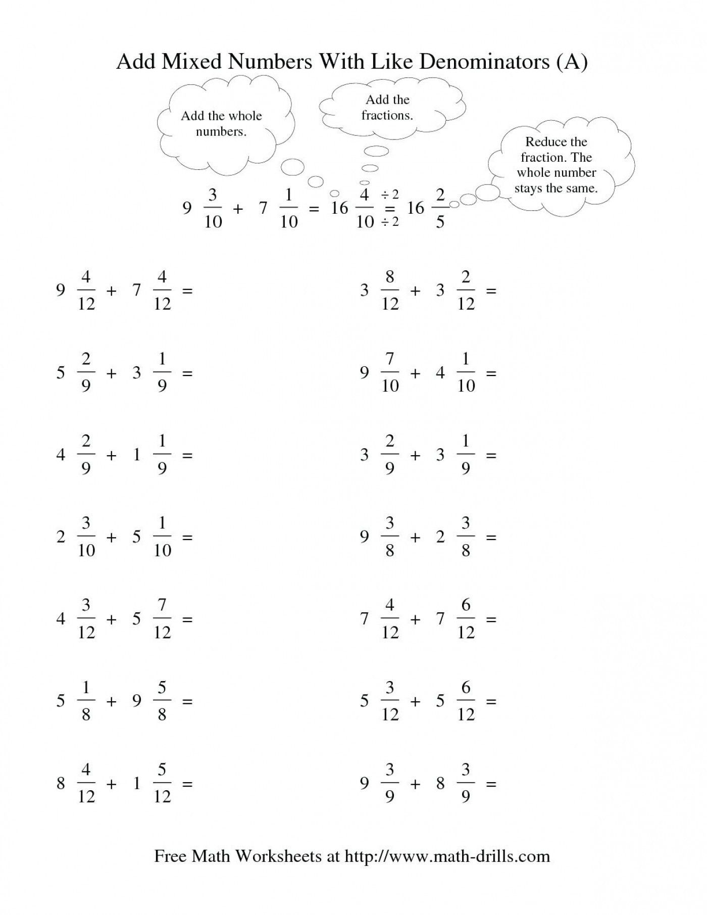 5th Grade Mixed Math Worksheet