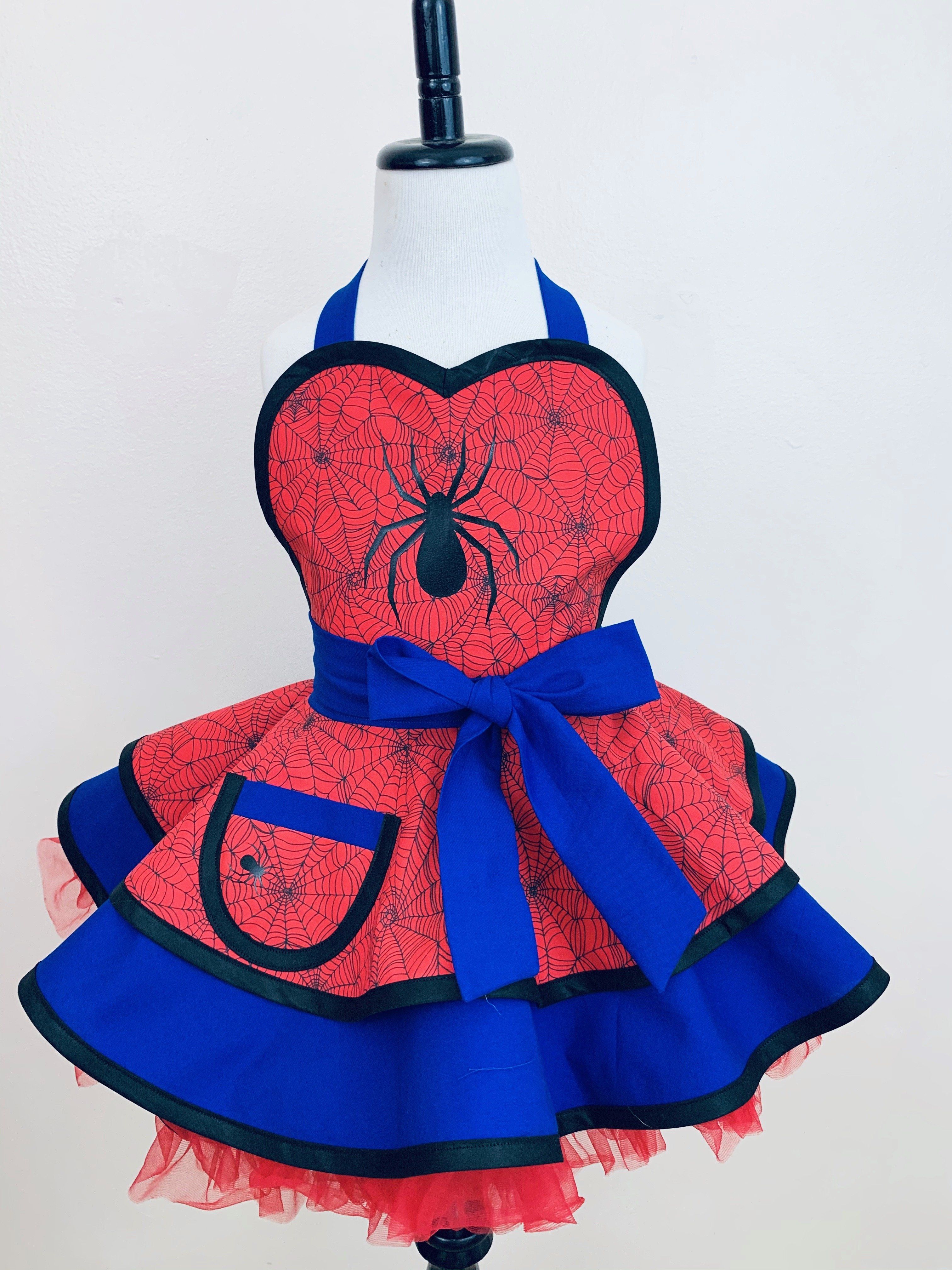 Girl's Spiderman Costume Apron, child | Girl spiderman costume ...