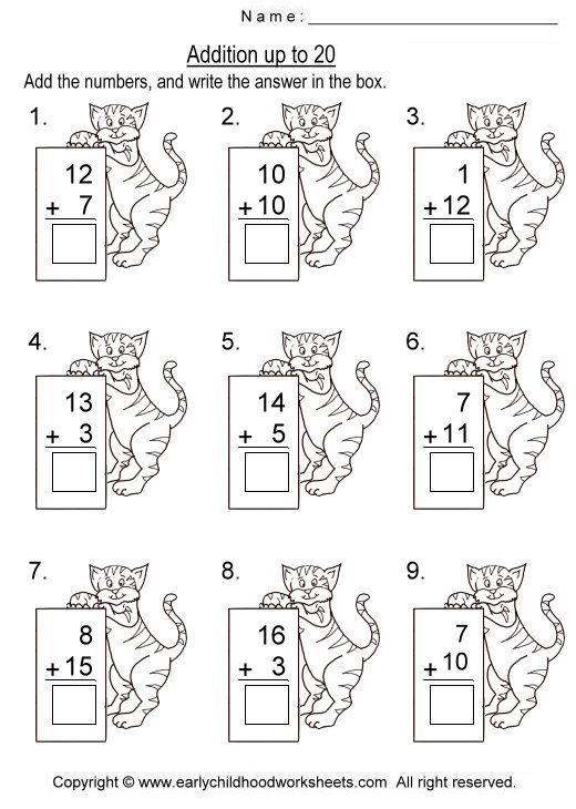 Vertical Addition Worksheets | Atividades de matemática, Aulas de ...