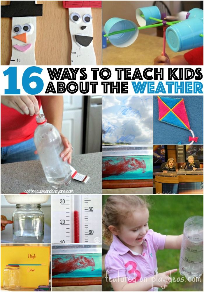 16 ways to teach kids about the weather. Great ideas for a weather unit ...