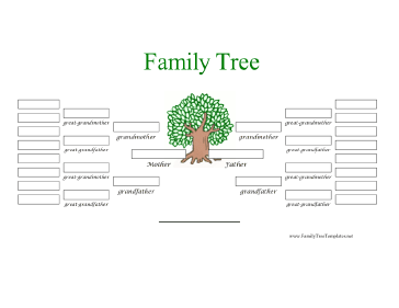 5 Generation Family Tree in Color Template | Family tree, Family tree ...