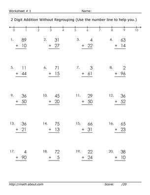 1 Digit Addition Worksheet