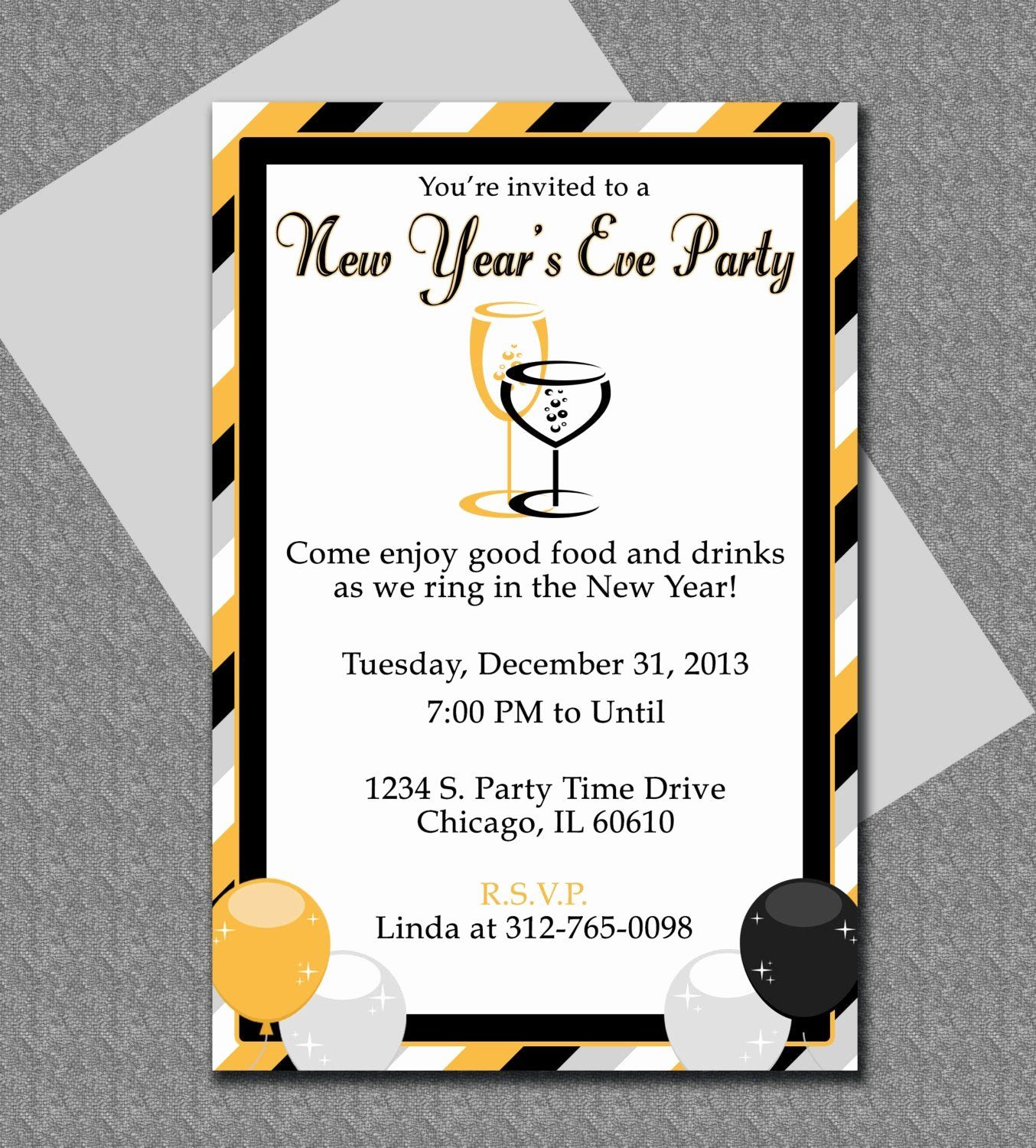 New Year Eve Invitation Templates Free - Printable Word Searches