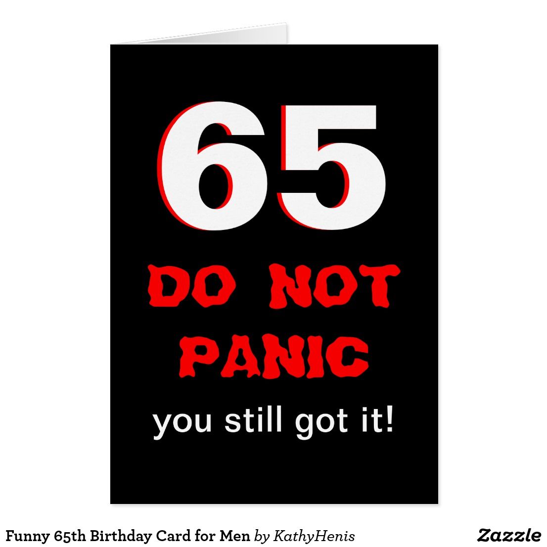 Funny 65th Birthday Card for Men 60th Birthday Quotes, 65th Birthday ...