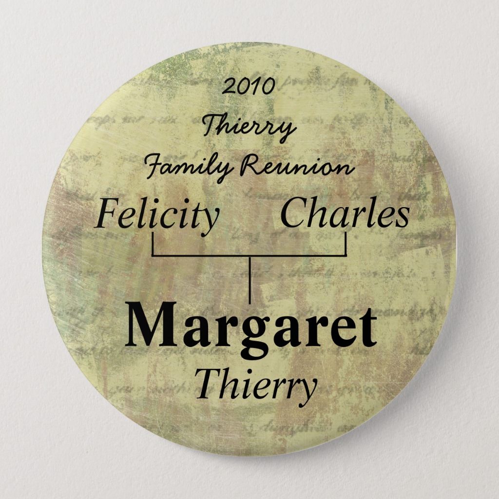 Family Reunion Name Tag Button | Zazzle | Reunion name tags, Family ...